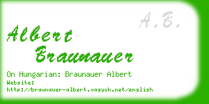 albert braunauer business card